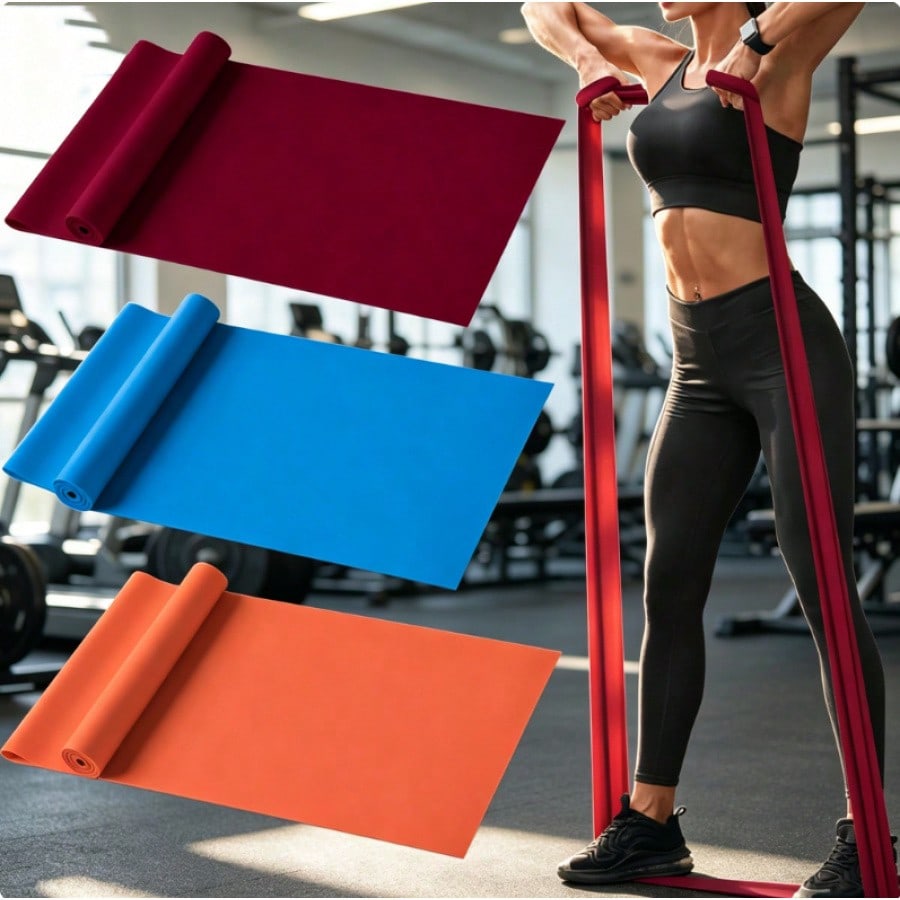 Pilates Yoga Tone - AZURELIFE Resistance Bands, Professional Non-Latex And