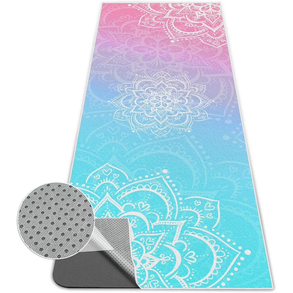 Pilates X Yoga - Gradient Mandala Print Absorbent Yoga Towel