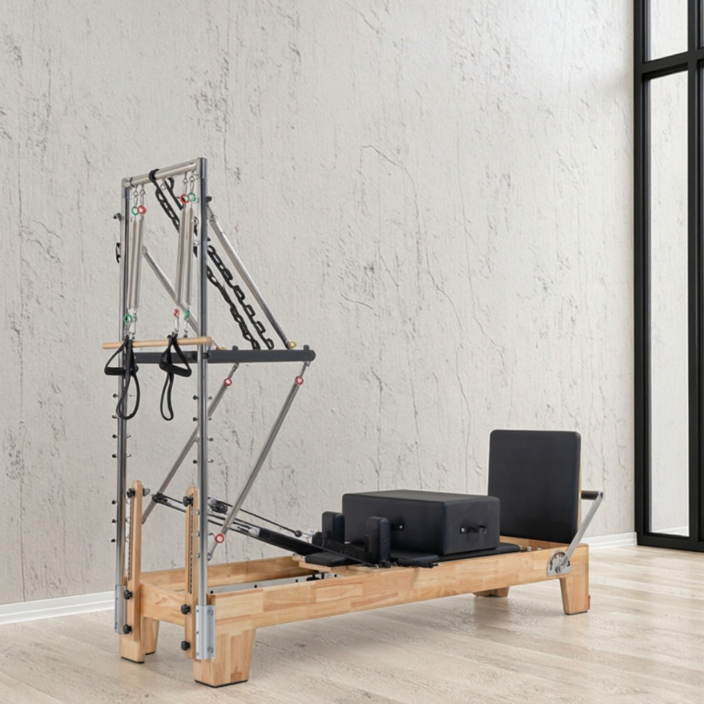 Pilates And Yoga Studio - Pilates Reformer Gym Equipment Wood Material