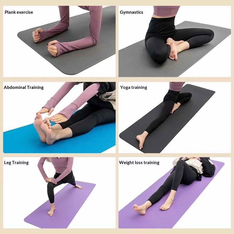 Extra Thick Non Slip Yoga Mat  - Pilates Yoga Home Workout avaliação e preço