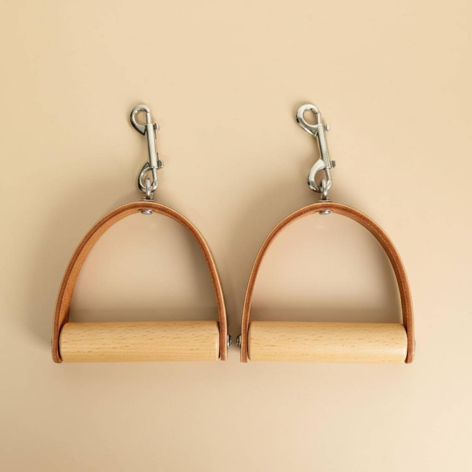 2 Pieces Leather Wood Handles  - Pilates & Yoga Training Center avaliação e preço