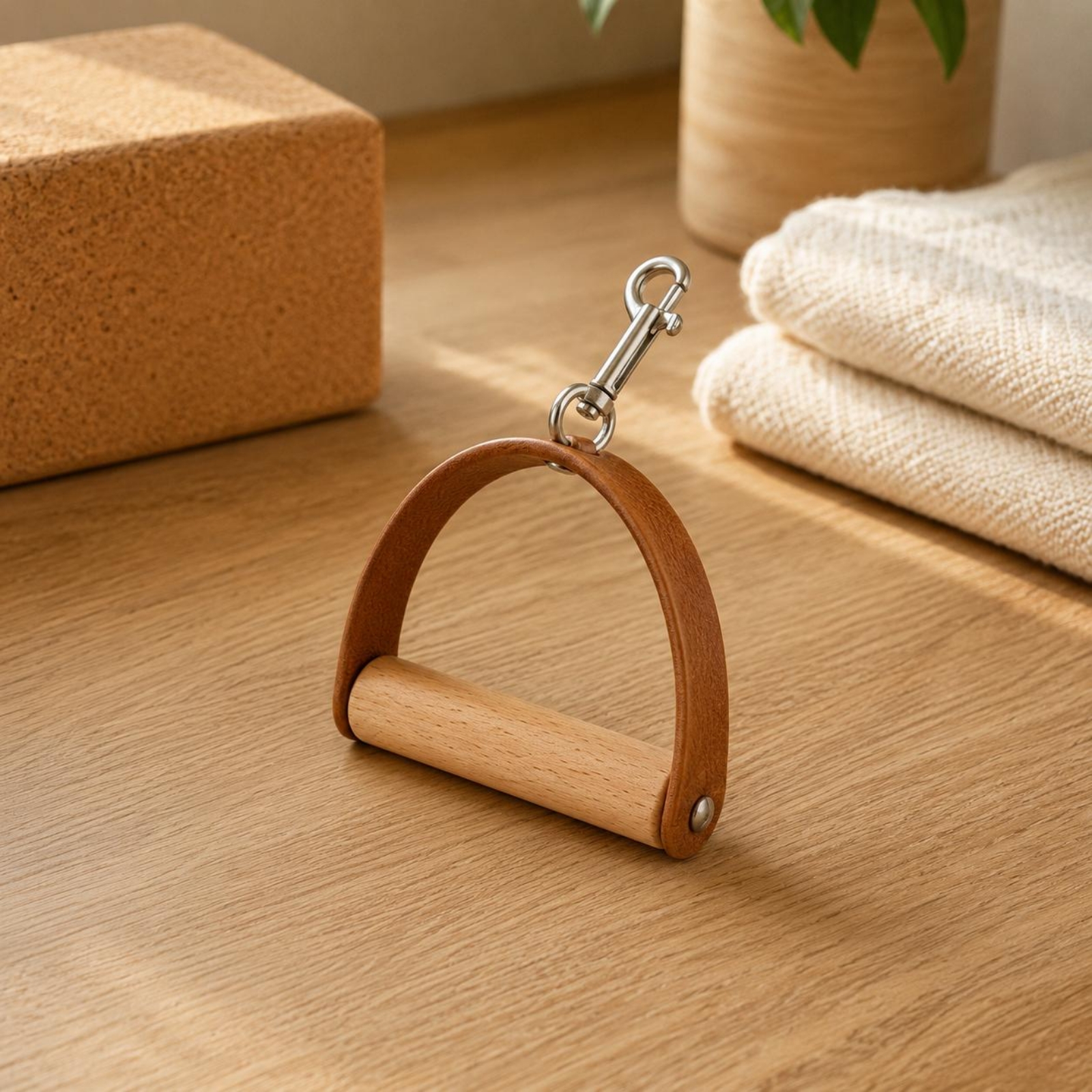 2 Pieces Leather Wood Handles  - Pilates & Yoga Training Center avaliação e preço
