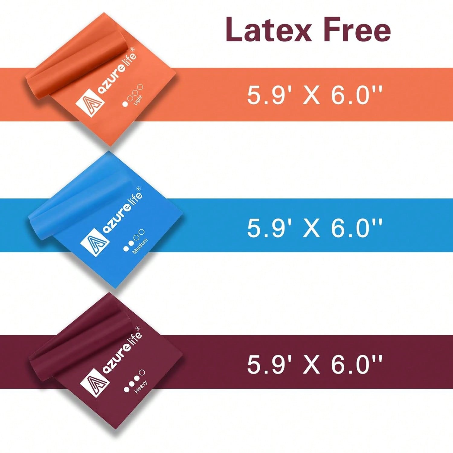 AZURELIFE Resistance Bands, Pr - Pilates Yoga Tone avaliação e preço