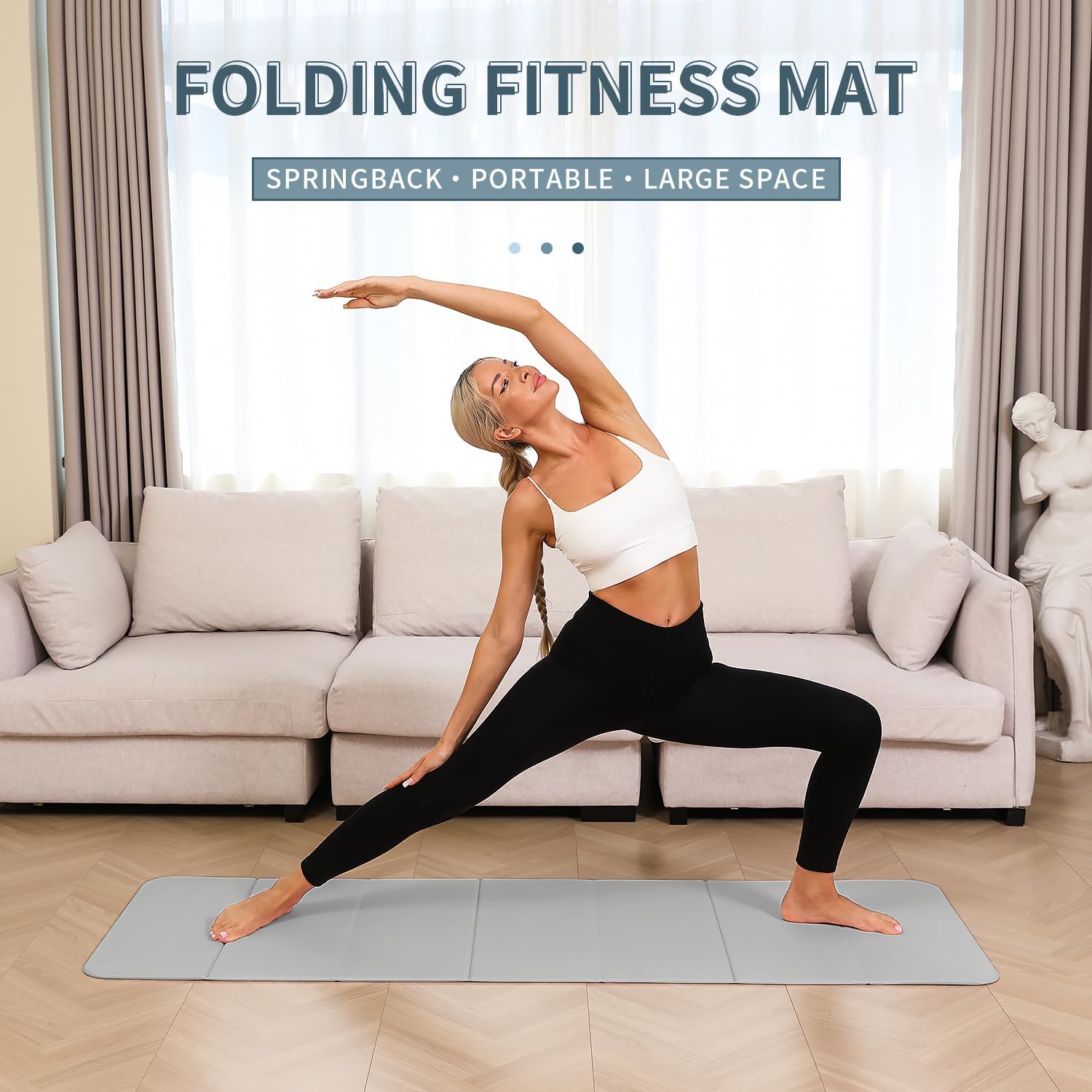 Foldable Yoga Mat 10mm Extra T - Pilates Yoga Home Workout avaliação e preço