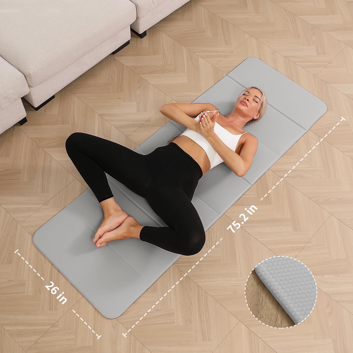 Foldable Yoga Mat 10mm Extra T - Pilates Yoga Home Workout avaliação e preço
