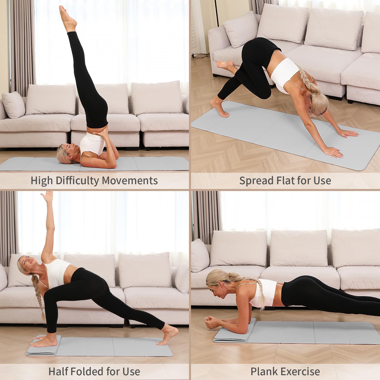 Foldable Yoga Mat 10mm Extra T - Pilates Yoga Home Workout avaliação e preço