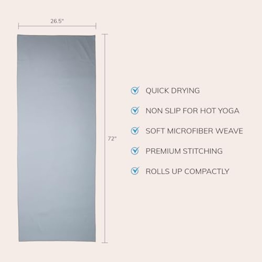 Non-Slip Hot Yoga Towel with S - Pilates X Yoga avaliação e preço
