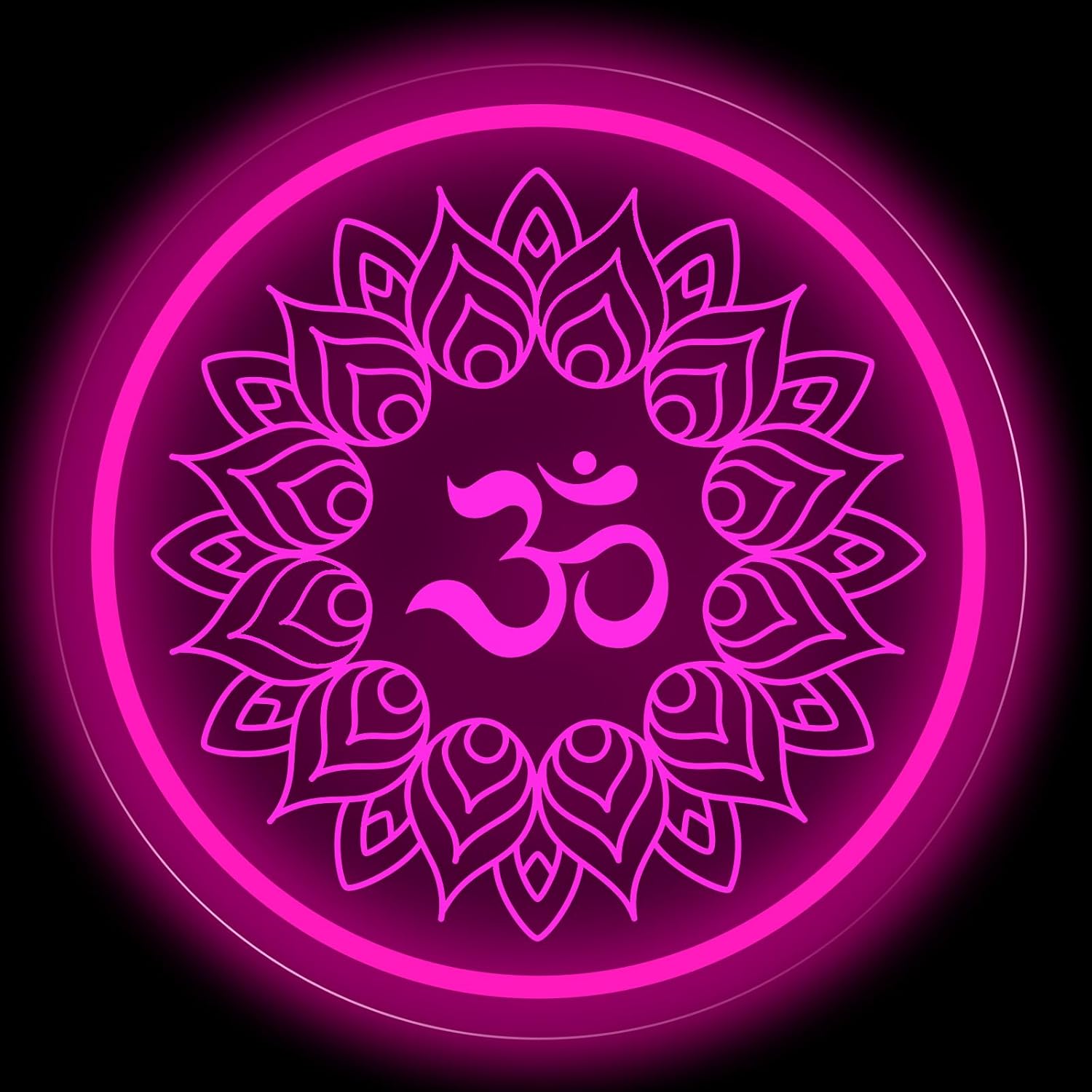 Om Mandala Neon Sign USB Power - Pilates And Yoga Studio avaliação e preço