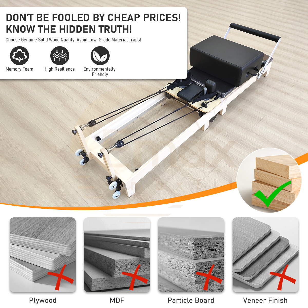 ATV&UTVMaple Wood Pilates Refo - Pilates Reformer Spring avaliação e preço