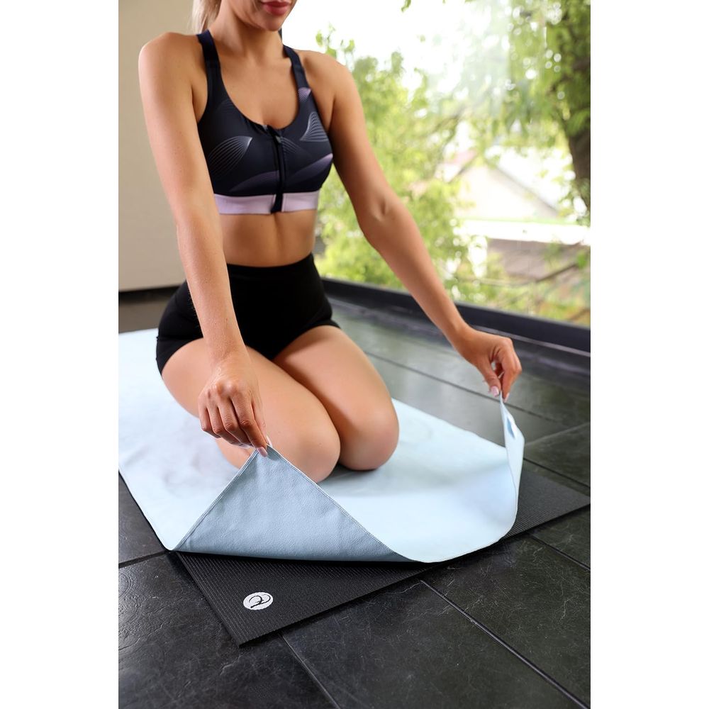 Dual Pack Non-Slip Absorbent Y - Pilates X Yoga avaliação e preço