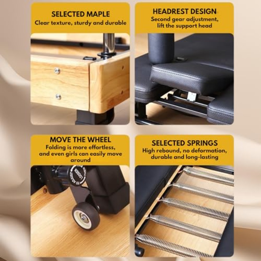 MAX4.0 Pilates Reformer Wood H - Pilates Yoga Home avaliação e preço
