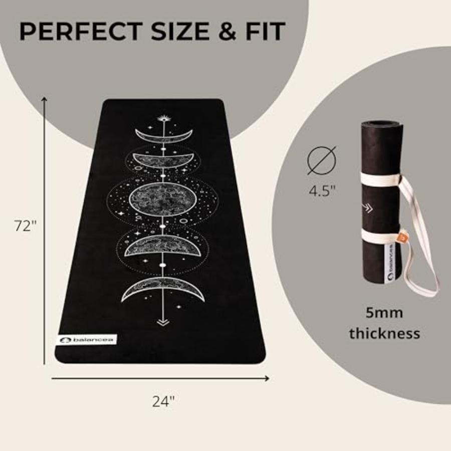 5mm Non Slip Suede TPE Yoga Ma - Pilates X Yoga avaliação e preço