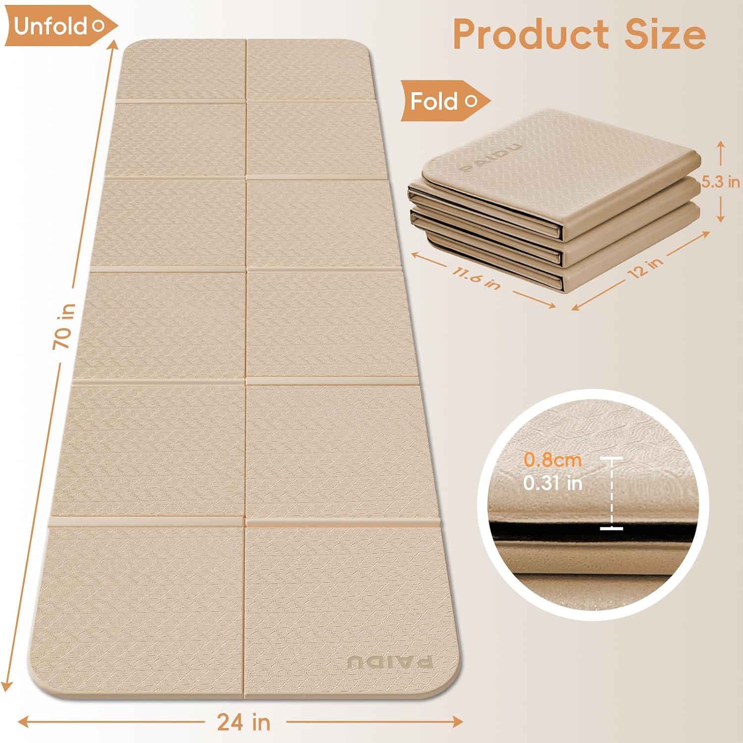 Foldable Yoga Mat for Travel,  - Pilates X Yoga avaliação e preço