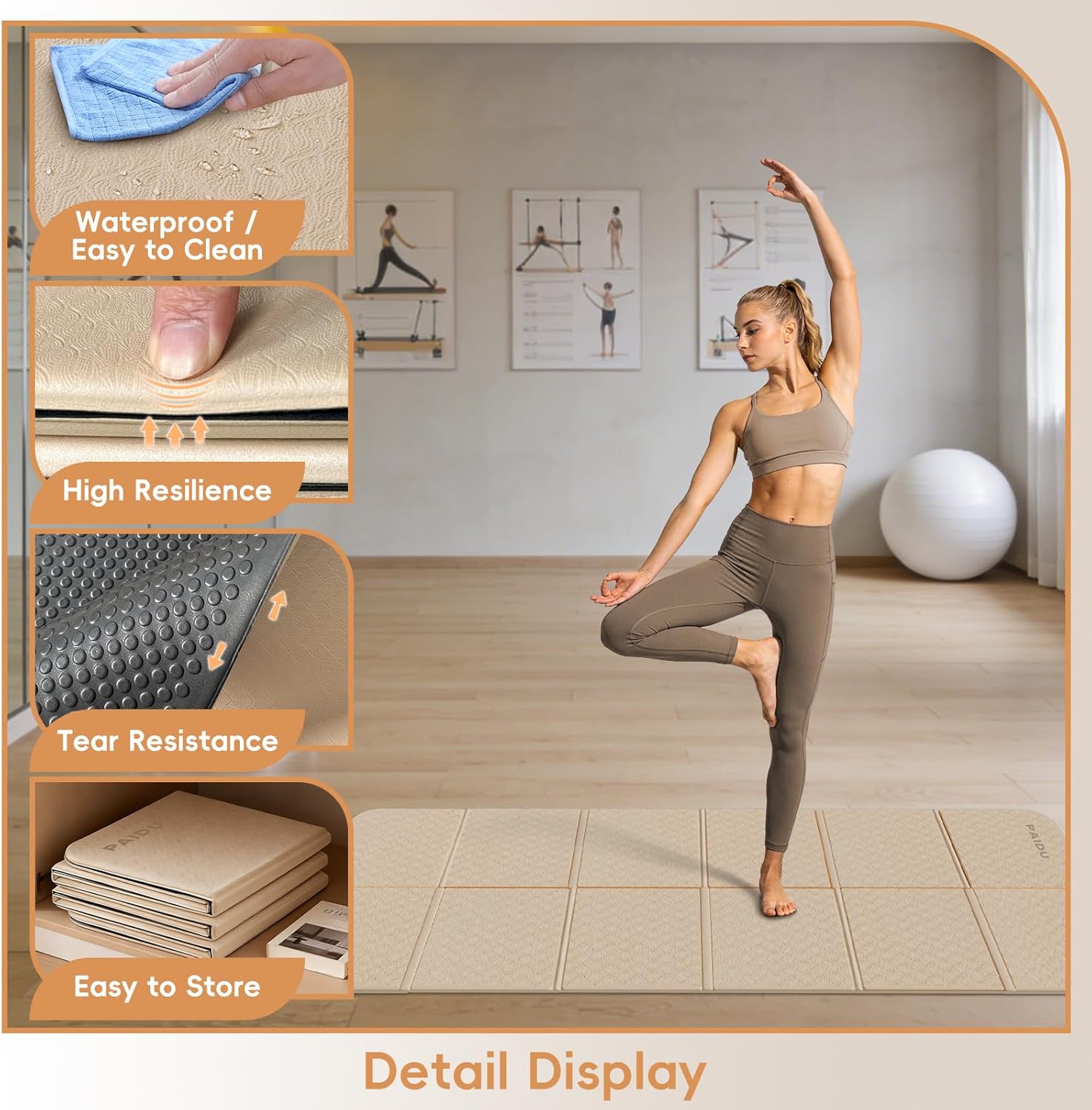 Foldable Yoga Mat for Travel,  - Pilates X Yoga avaliação e preço
