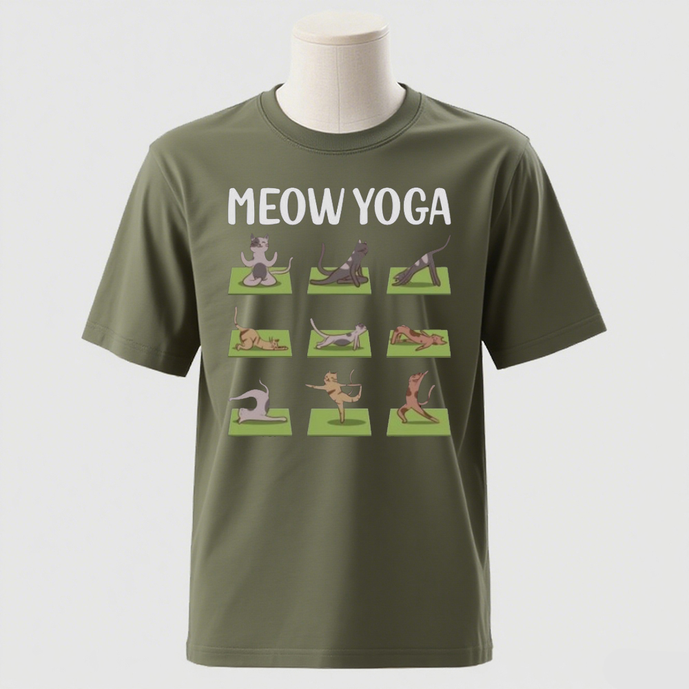 Cat Yoga Shirt Funny Casual Te - Pilates Yoga Instructor avaliação e preço