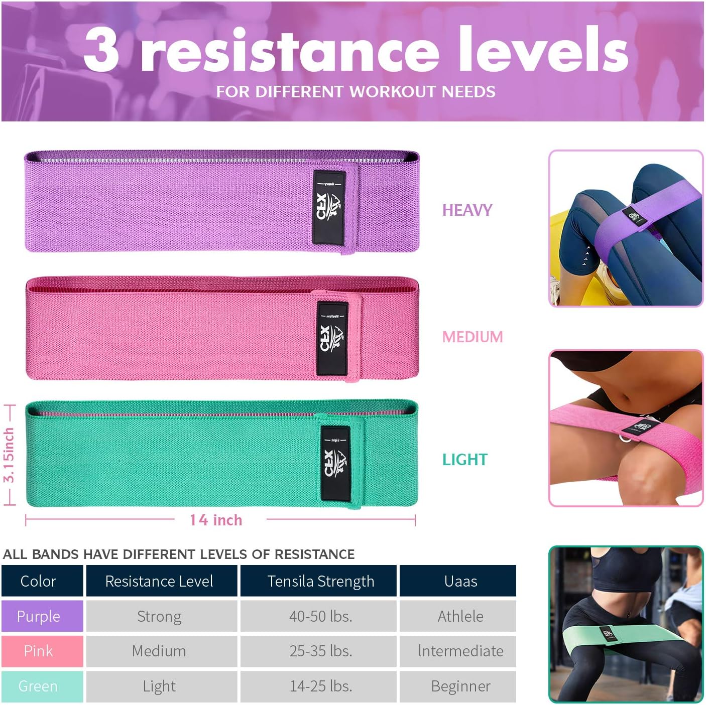 Resistance Bands Set, Exercise - Pilates Yoga Home Workout avaliação e preço