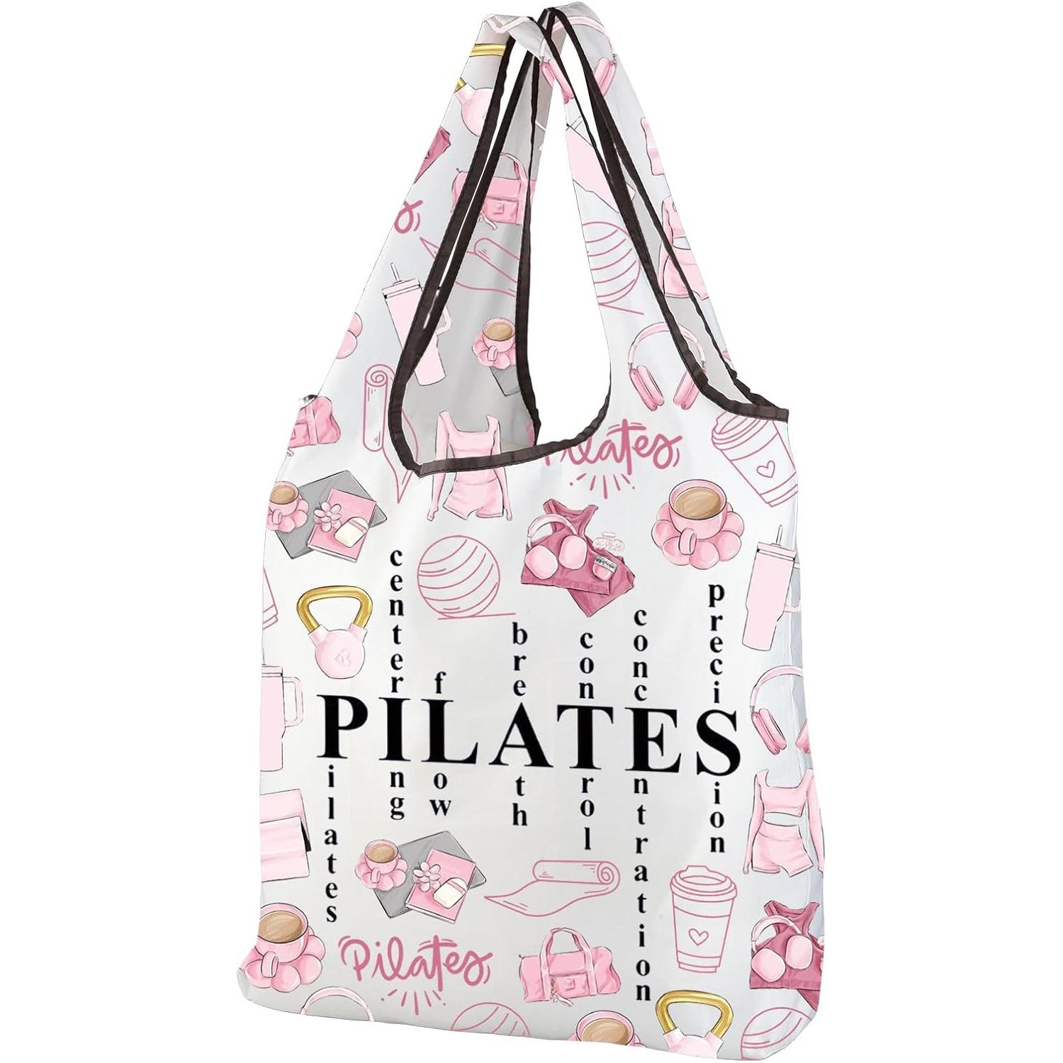 Pink Pilates Tote Bag Gifts fo - Pilates Yoga Instructor avaliação e preço