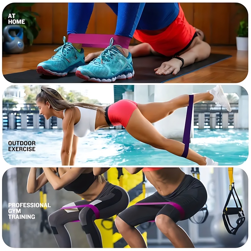 5Pcs Gradient Pink Latex Resis - Pilates X Yoga avaliação e preço