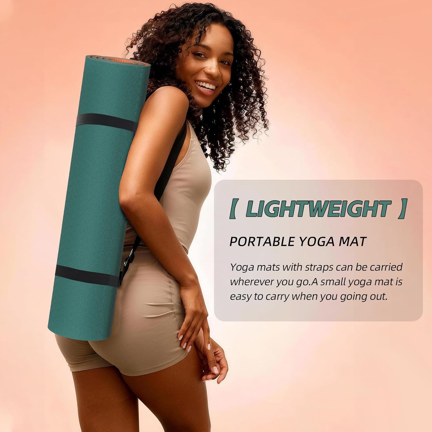Non Slip Yoga Mat, 1/4