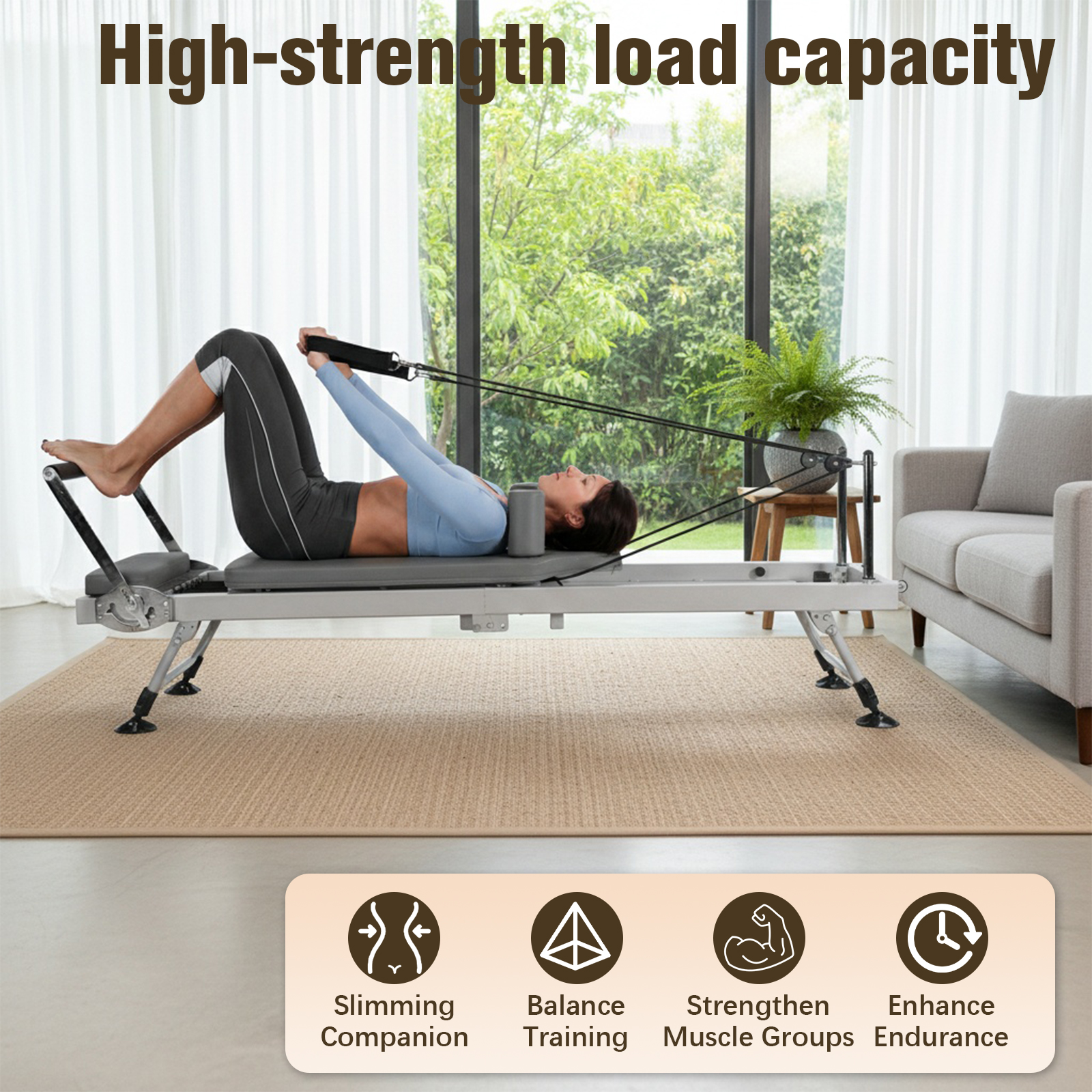 78 In Smooth Glide Carriage Re - Pilates Reformer Spring avaliação e preço