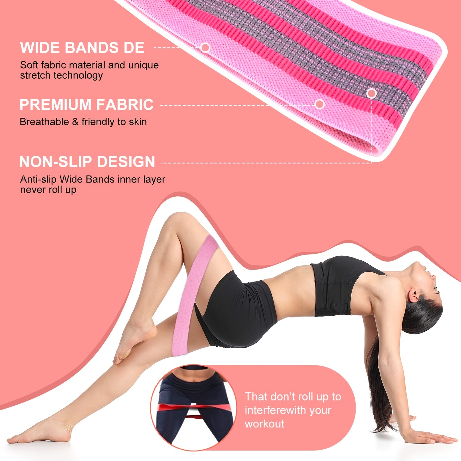 3 Resistance Bands Set for Leg - Pilates Yoga Tone avaliação e preço
