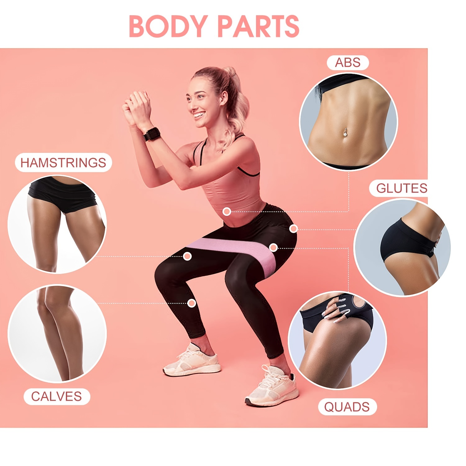 3 Resistance Bands Set for Leg - Pilates Yoga Tone avaliação e preço