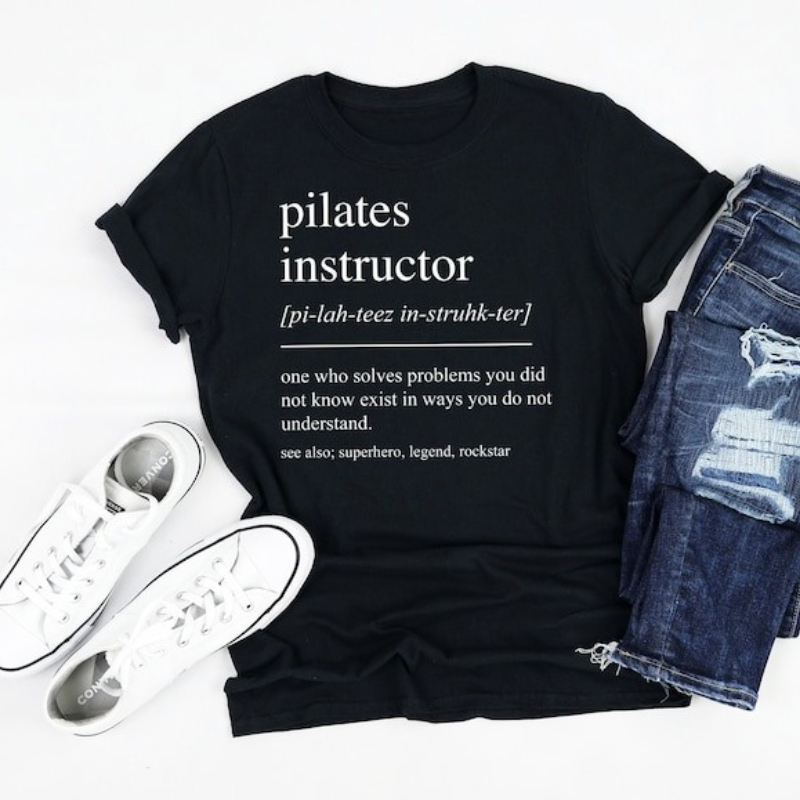 Pilates Instructor Cotton T-sh - Pilates Yoga Instructor avaliação e preço