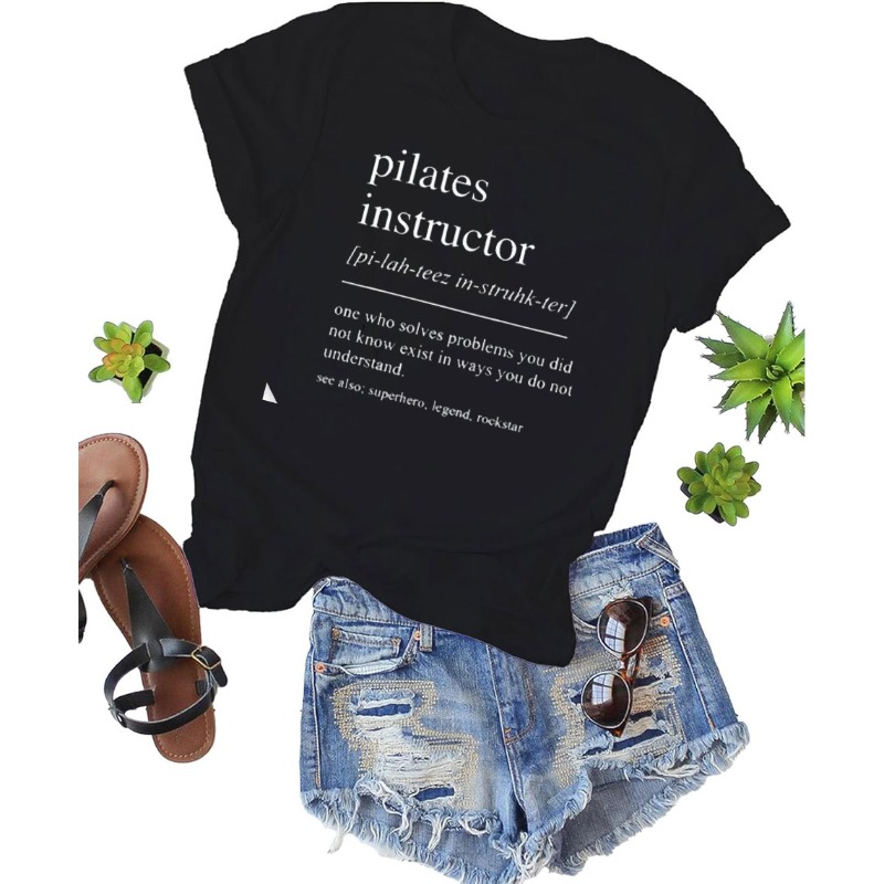 Pilates Instructor Cotton T-sh - Pilates Yoga Instructor avaliação e preço