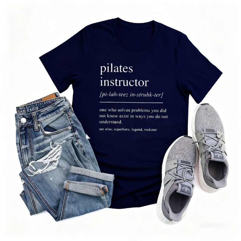 Pilates Instructor Cotton T-sh - Pilates Yoga Instructor avaliação e preço
