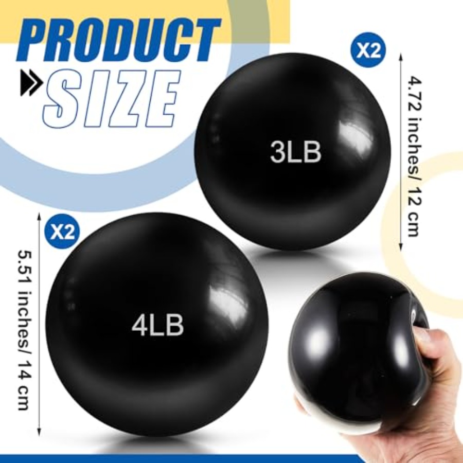 4 Pcs 2lb 3lb 3lb 4lb Weighted - Pilates Yoga Tone avaliação e preço