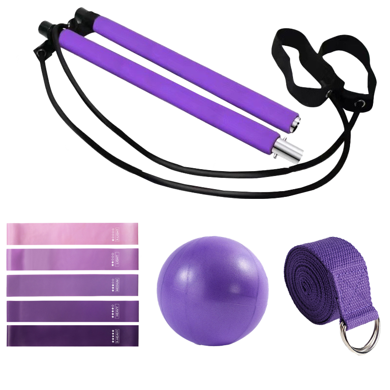 7Pcs Portable Yoga Pilates Bar - Pilates Yoga Tone avaliação e preço