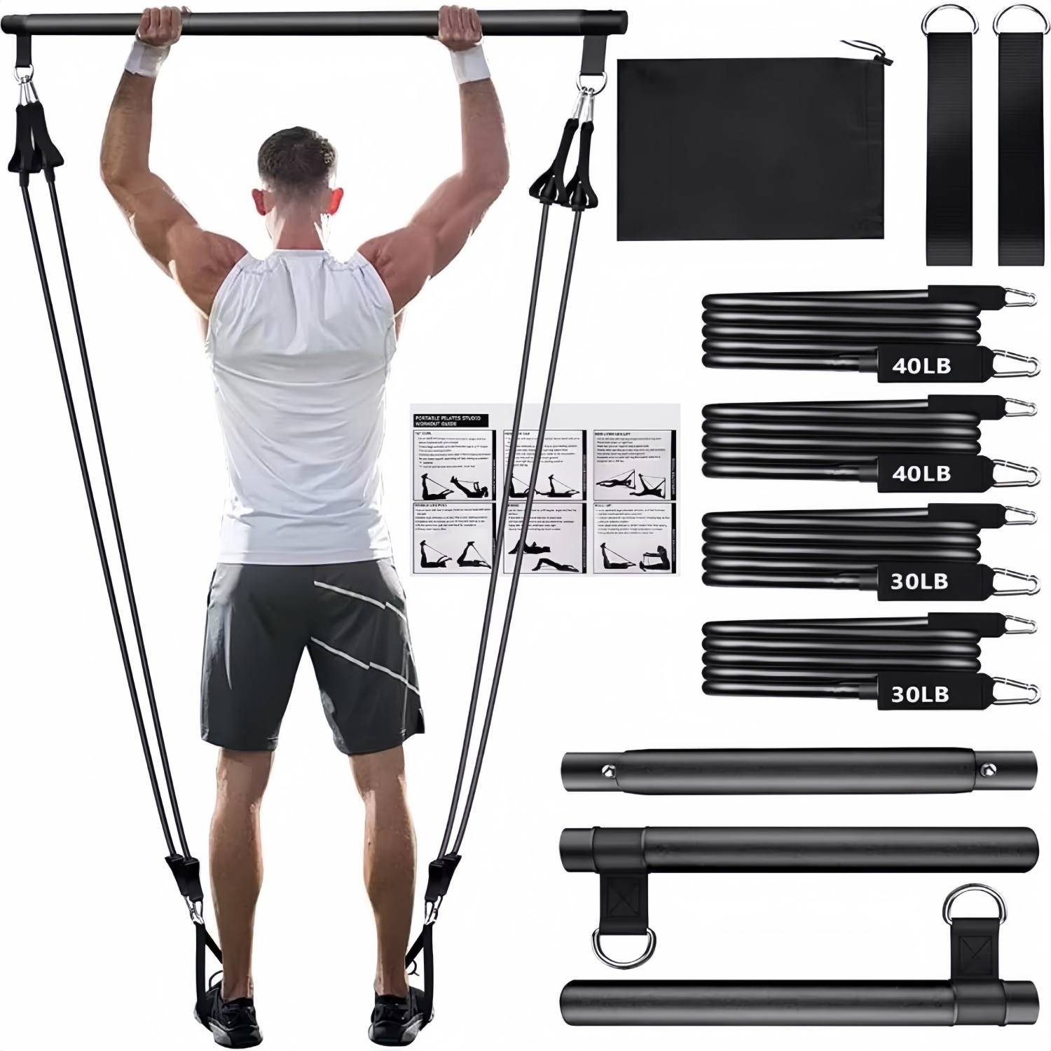 Portable Yoga Pilates Bar Stic - Pilates Yoga Tone avaliação e preço