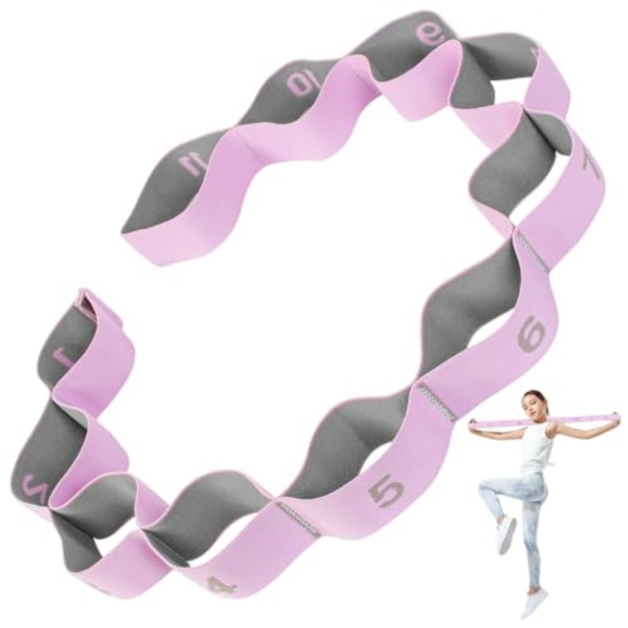 Stretching Strap with 11 Loops - Pilates Yoga Home Workout avaliação e preço