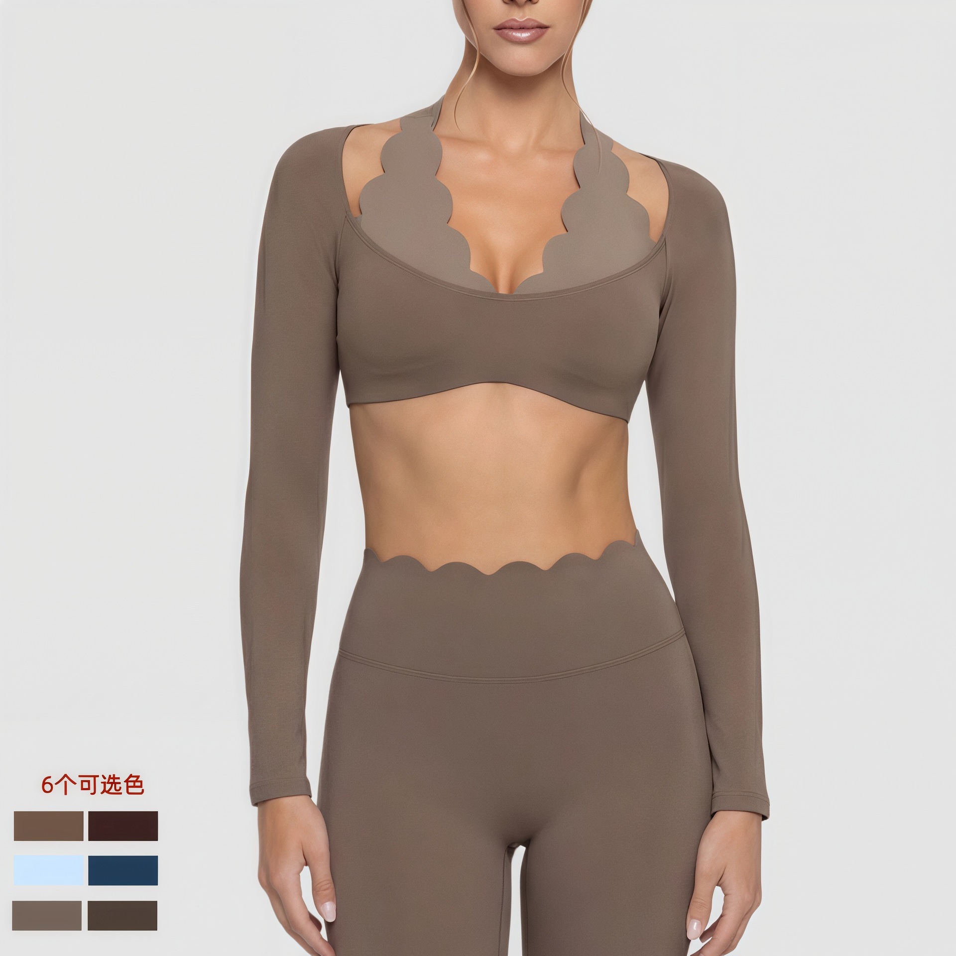 Women Yoga Top Ruffle Two Tone - Pilates Yoga Tone avaliação e preço