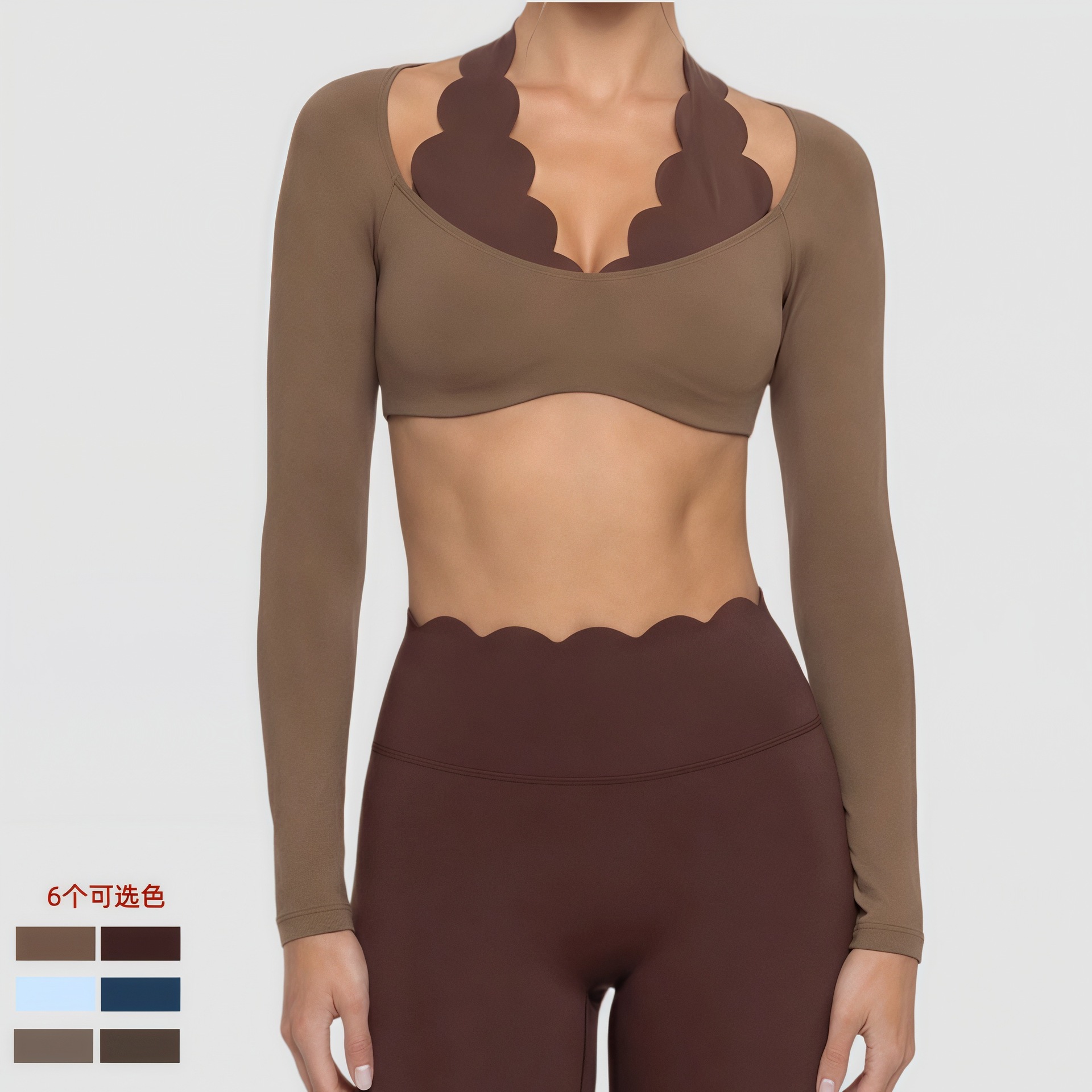 Women Yoga Top Ruffle Two Tone - Pilates Yoga Tone avaliação e preço
