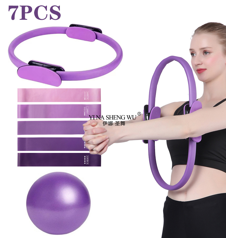 7Pcs Pilates Equipment For Hom - Pilates Yoga Ring avaliação e preço