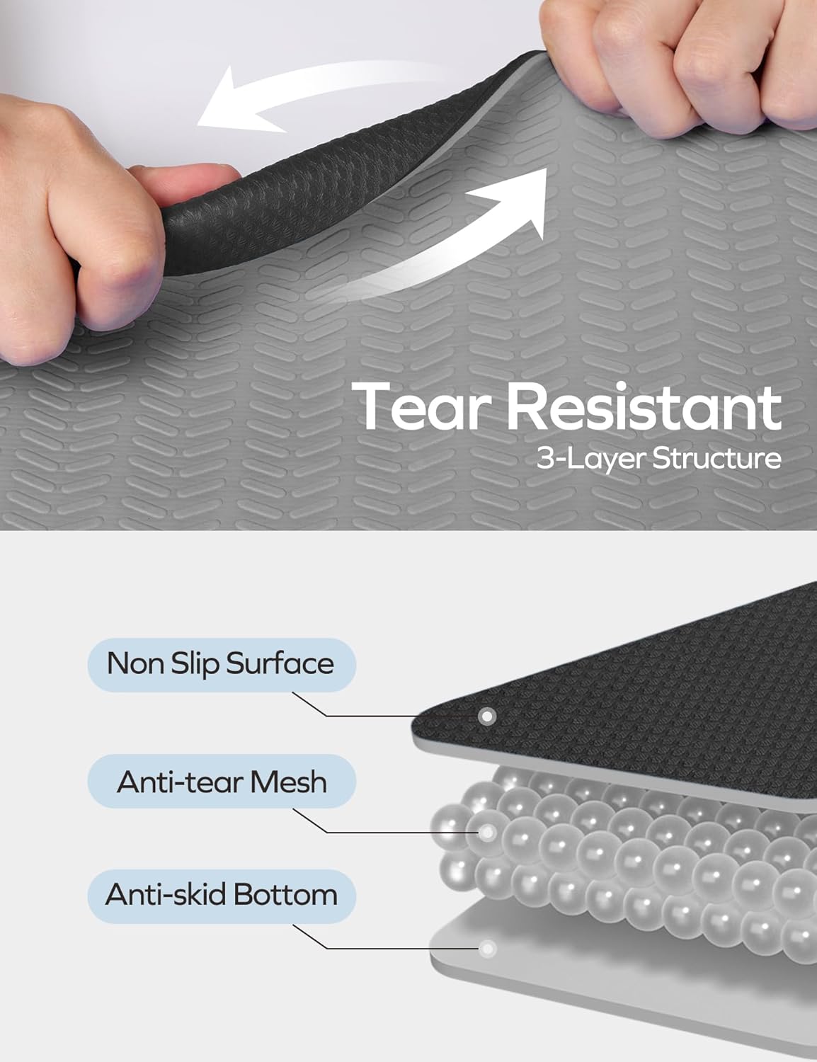 Thick TPE Yoga Mat Non Slip Ec - Pilates X Yoga avaliação e preço