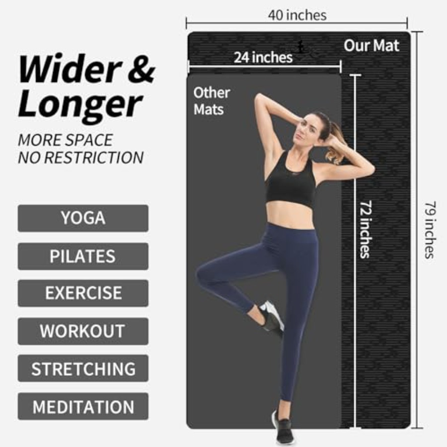 Extra Long TPE Yoga Mat 79