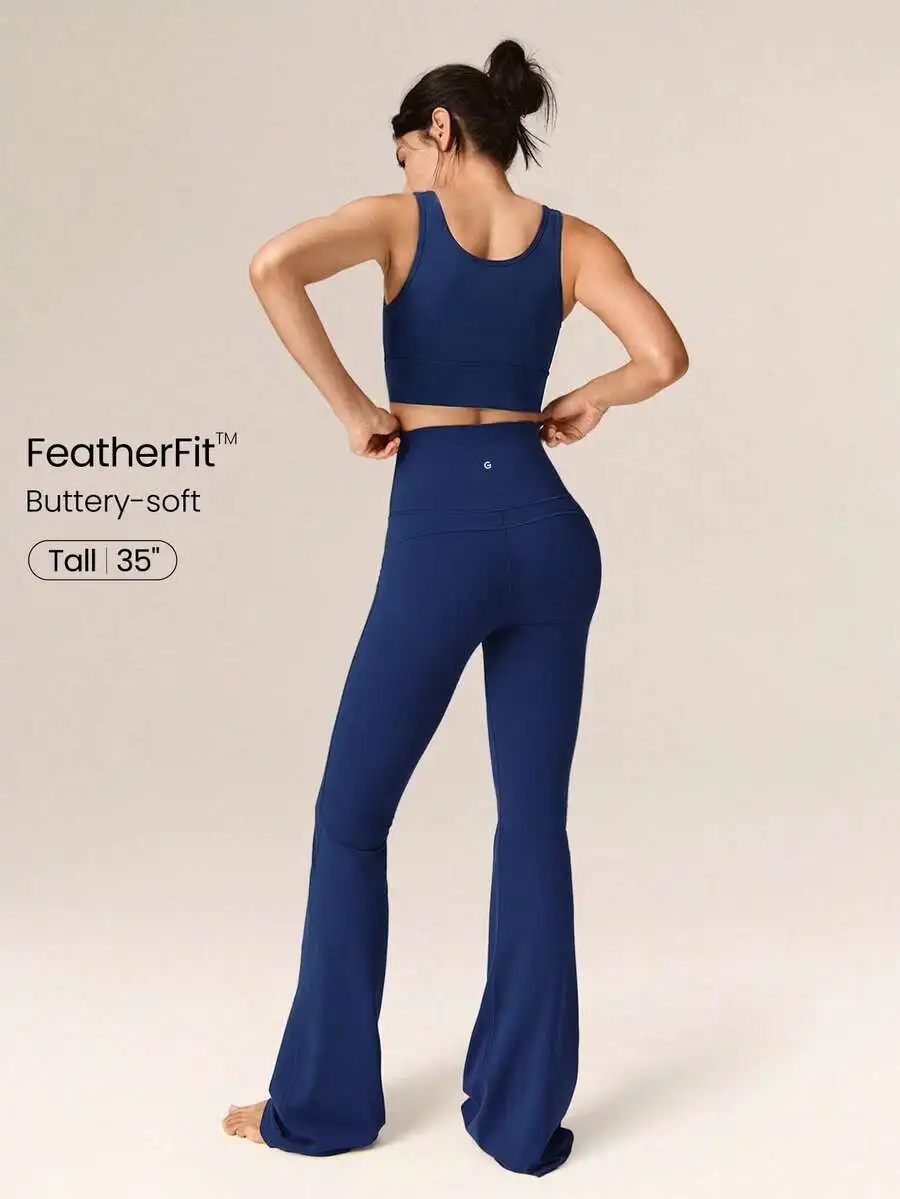 Ultra Long Flare Leggings For  - Pilates And Yoga Studio avaliação e preço